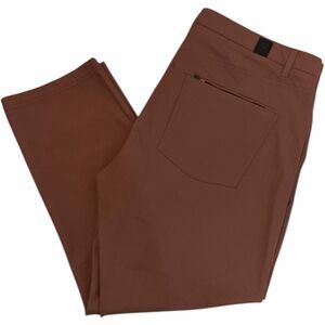 Vuori Meta Performance Pants Mens 38x28 Rust Brown Stretch Casual Golf